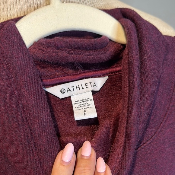 Athleta oversized Purple Cowl Neck Sweater with Bell Sleeves very cozy - Picture 2 of 4